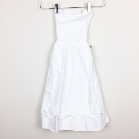 Strasburg Other - Strasburg | Girls White Scalloped Eyelet Dress
